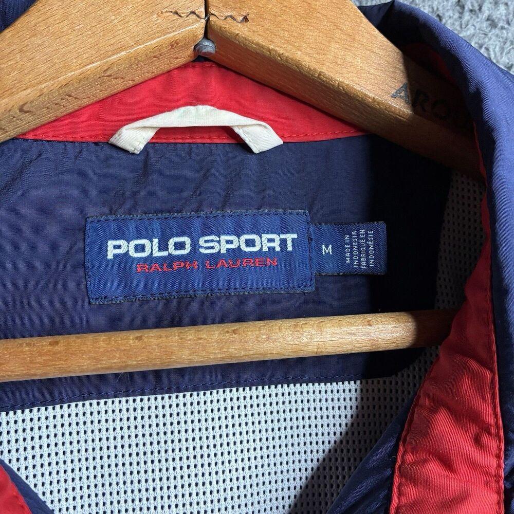 Vintage POLO SPORT Ralph Lauren Jacket Windbreaker Stadium Mens Medium - Picture 5 of 16